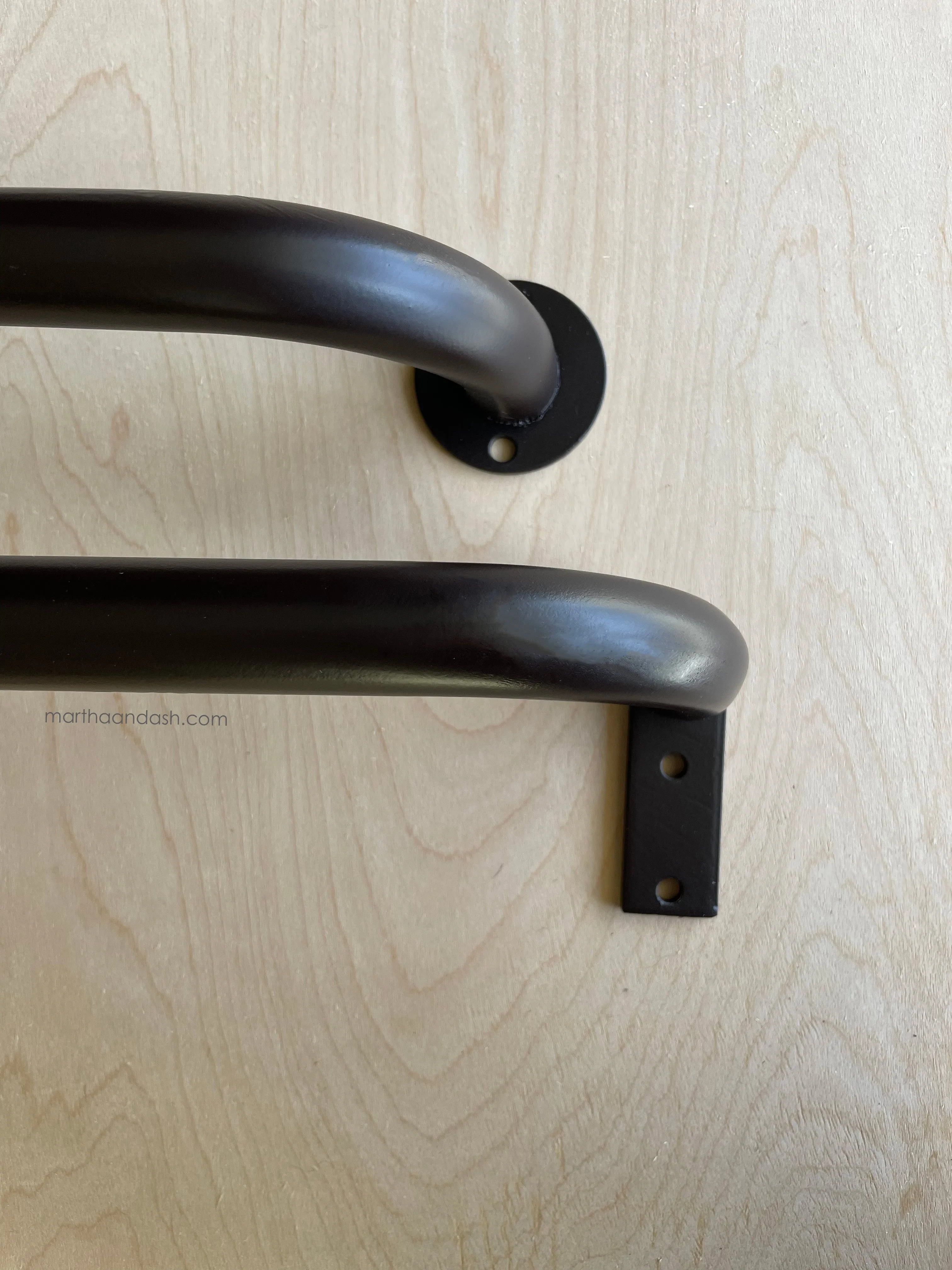 French Curved Iron Rod / Dark Brown (Build Your Own)