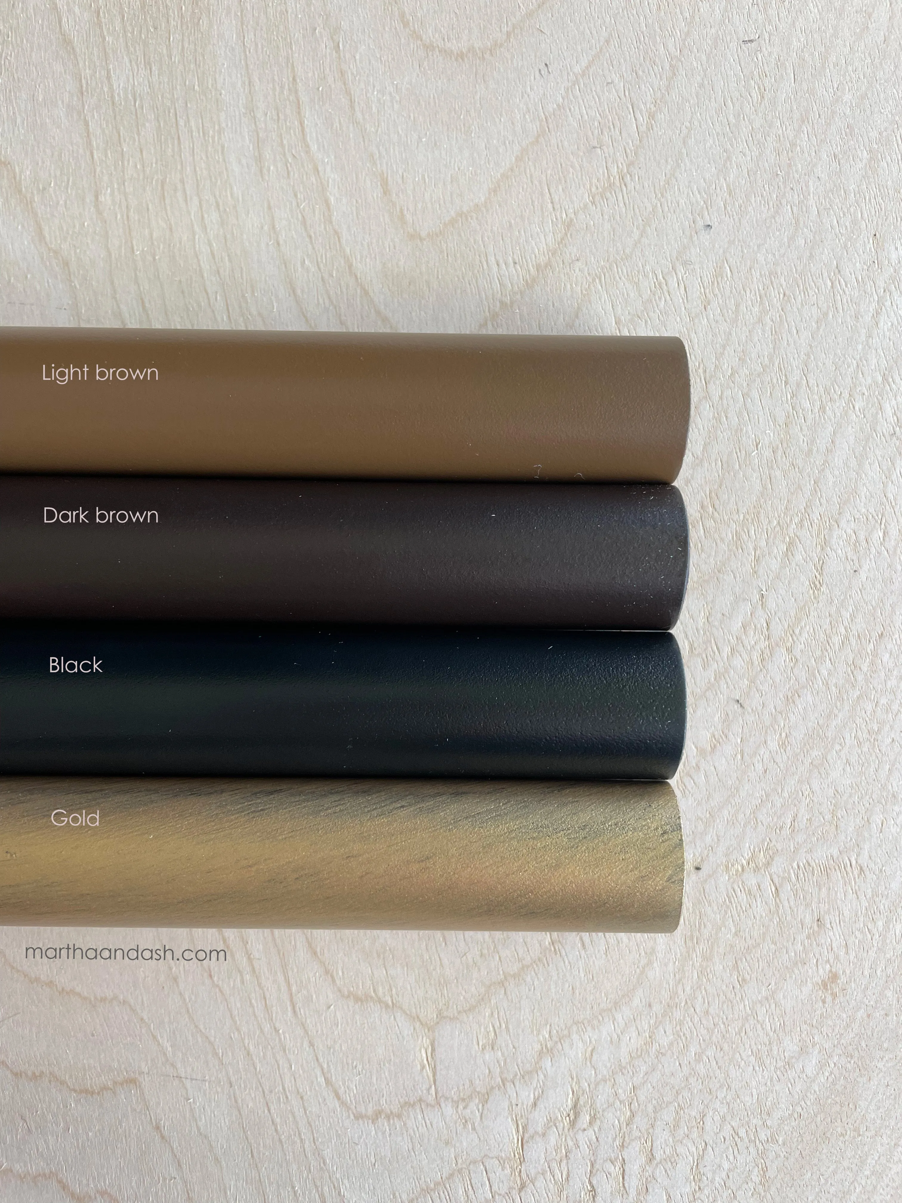 French Curved Iron Rod / Dark Brown (Build Your Own)