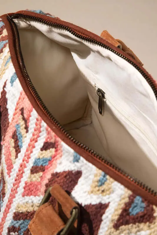 Gallatin Handwoven Western Pattern Boston Bag