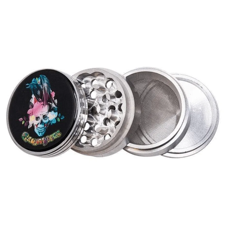 Ganja Vibes Aluminum 56mm Grinder 4pc