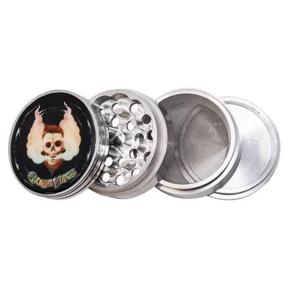 Ganja Vibes Aluminum 56mm Grinder 4pc