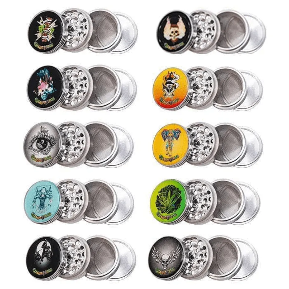 Ganja Vibes Aluminum 56mm Grinder 4pc
