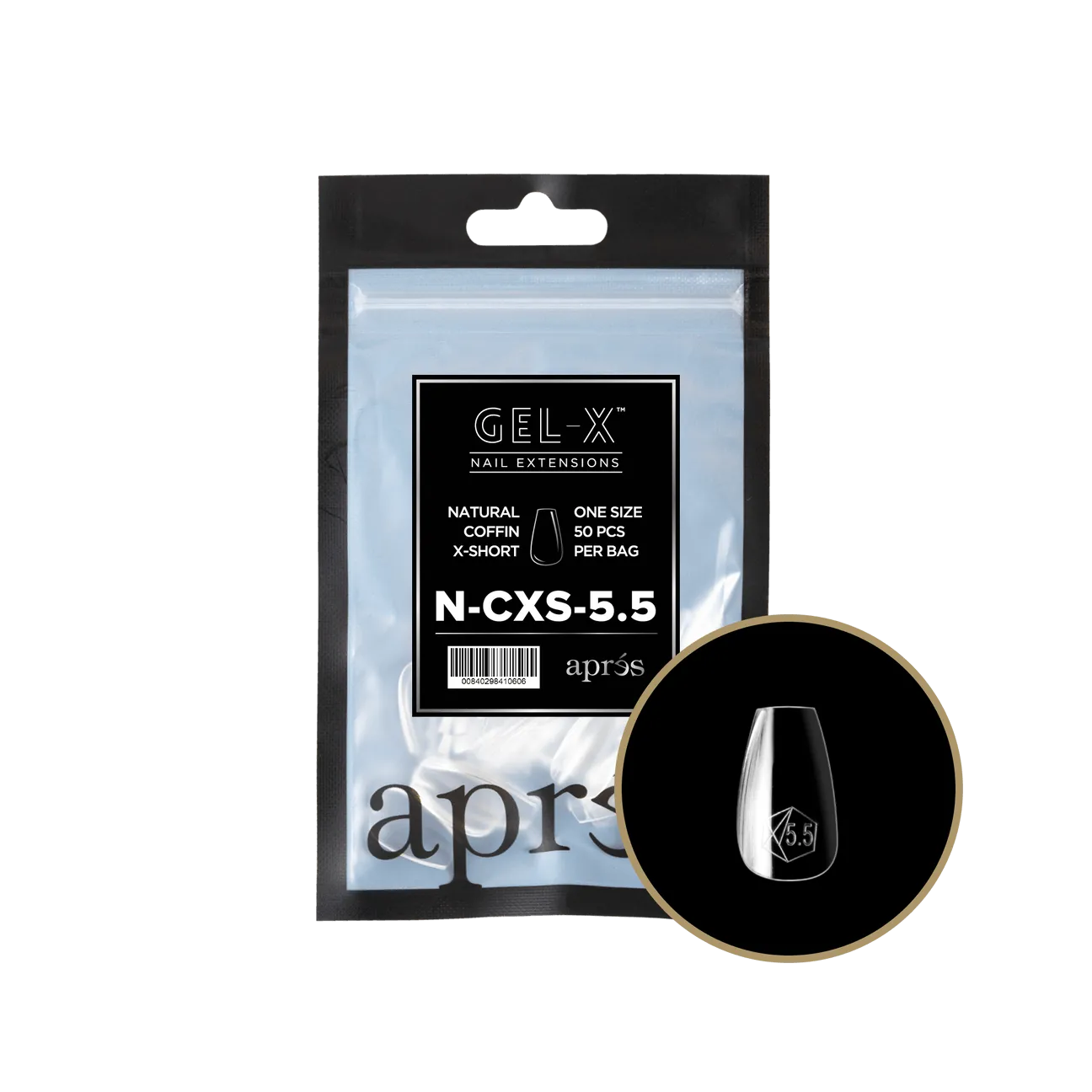 Gel-X Natural Coffin Extra Short 2.0 Refill Bag