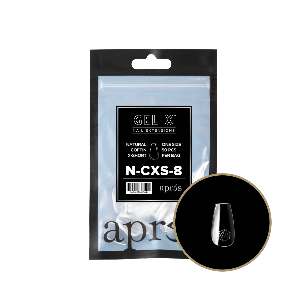 Gel-X Natural Coffin Extra Short 2.0 Refill Bag