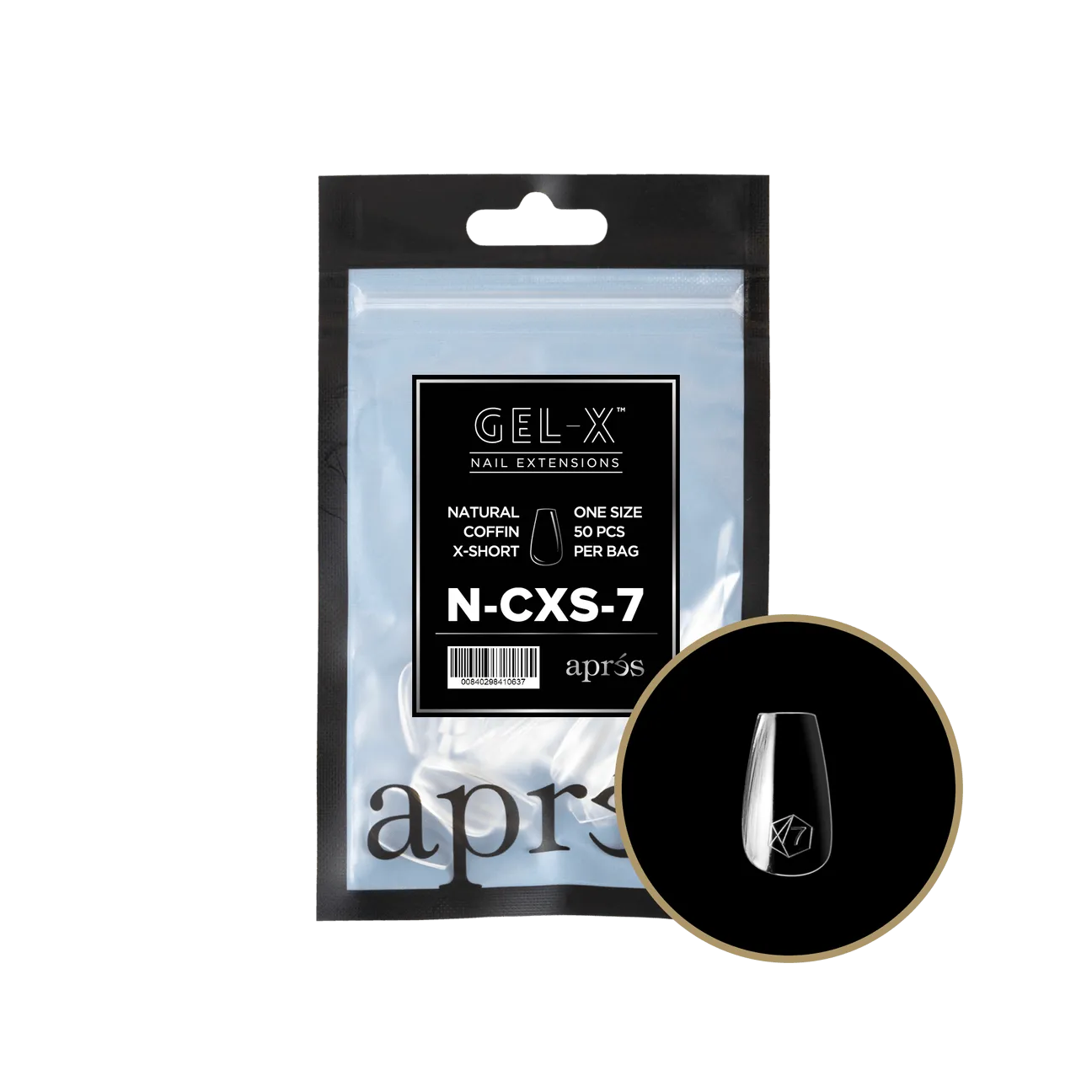 Gel-X Natural Coffin Extra Short 2.0 Refill Bag