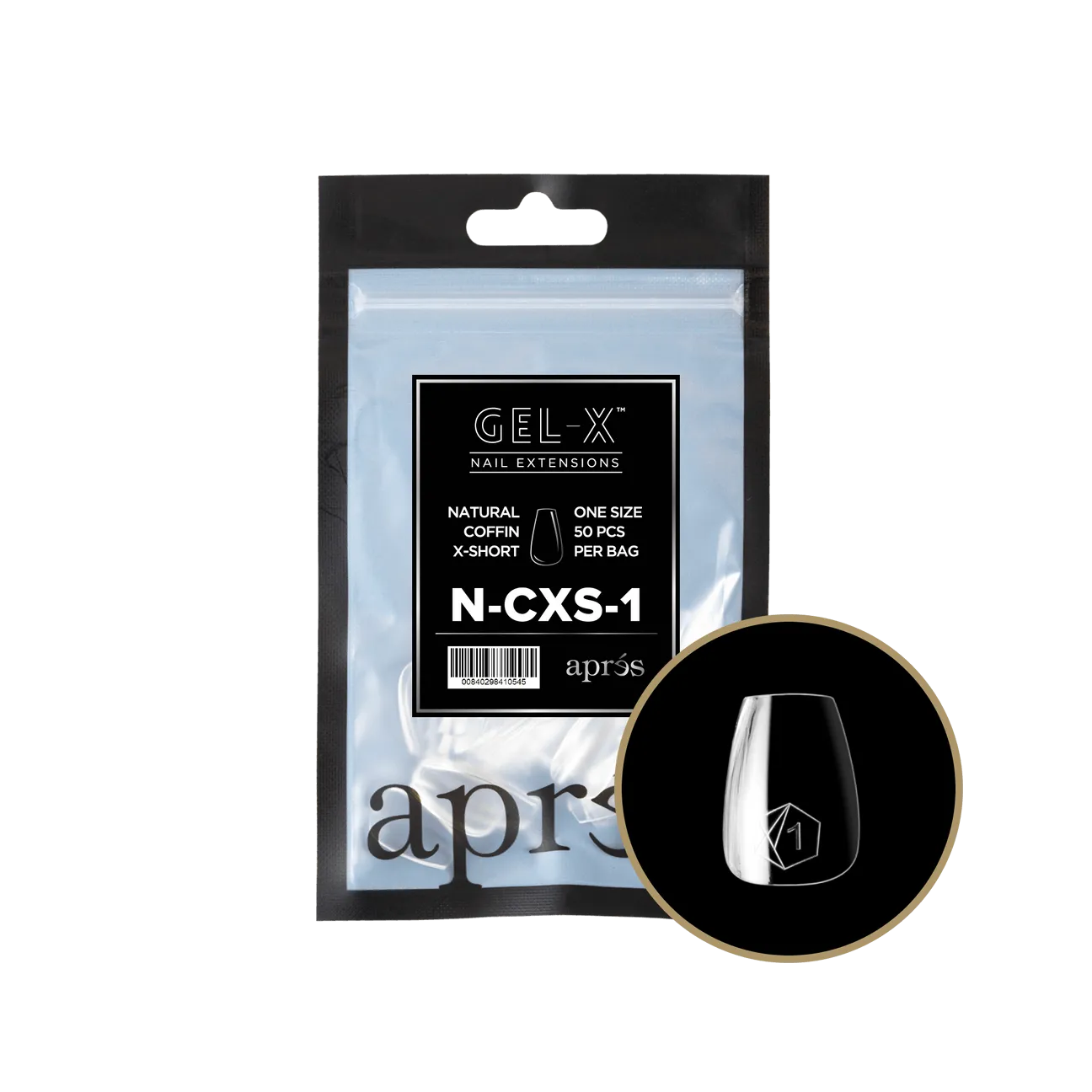 Gel-X Natural Coffin Extra Short 2.0 Refill Bag