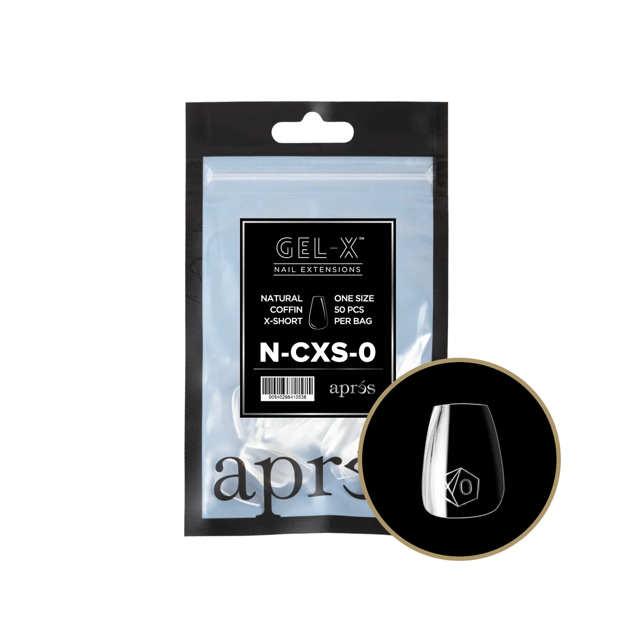Gel-X Natural Coffin Extra Short 2.0 Refill Bag