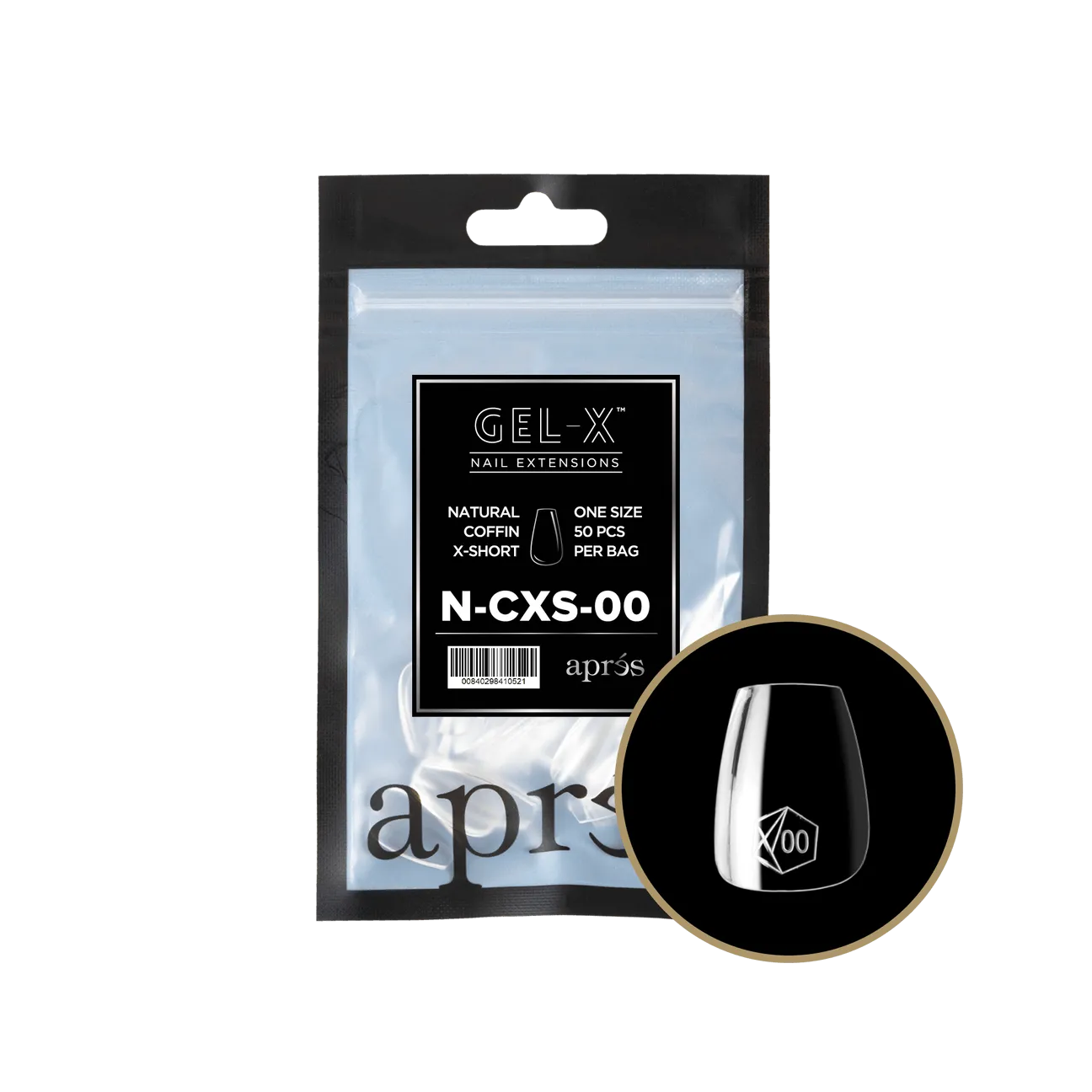 Gel-X Natural Coffin Extra Short 2.0 Refill Bag