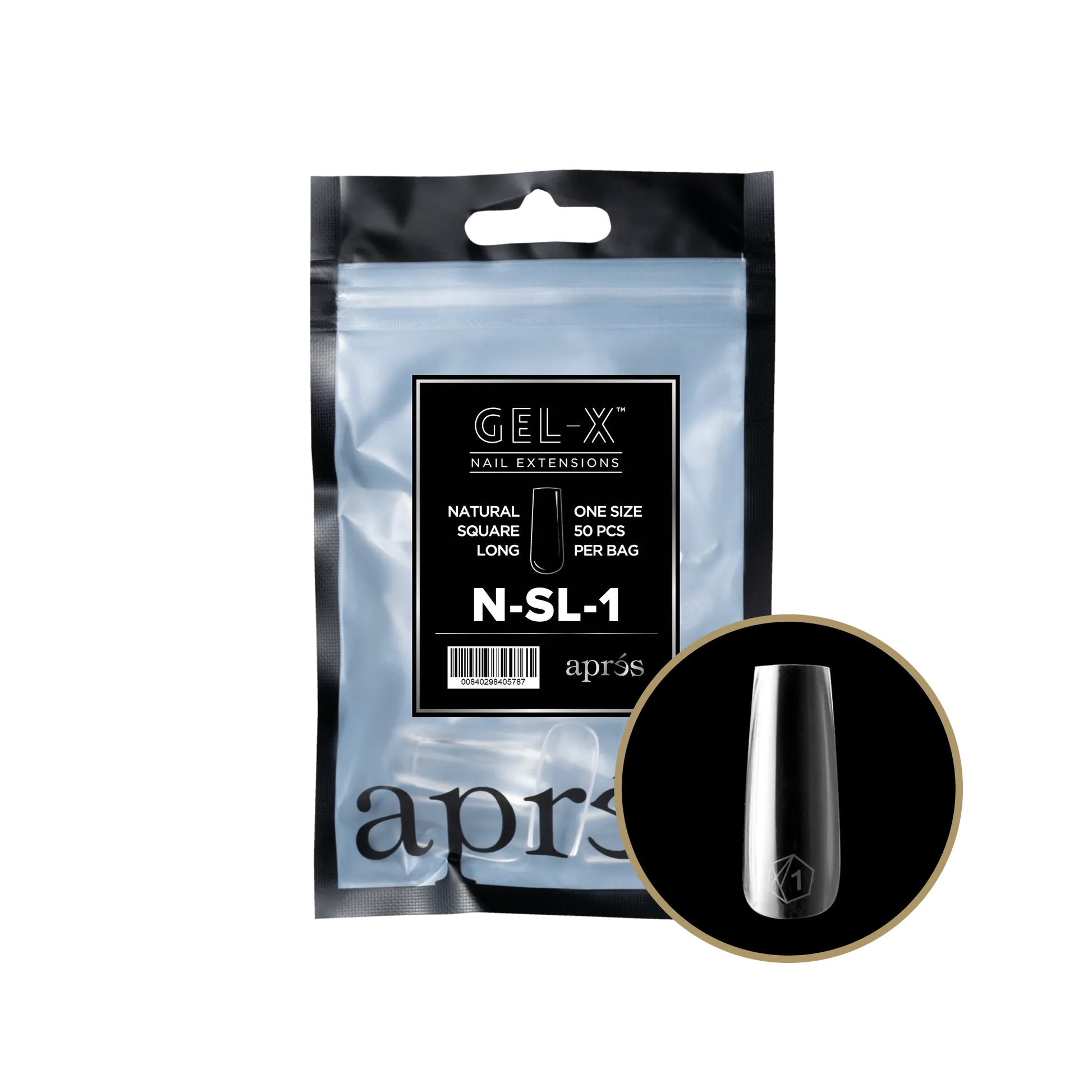 Gel-X Natural Square Long 2.0 Refill Bag
