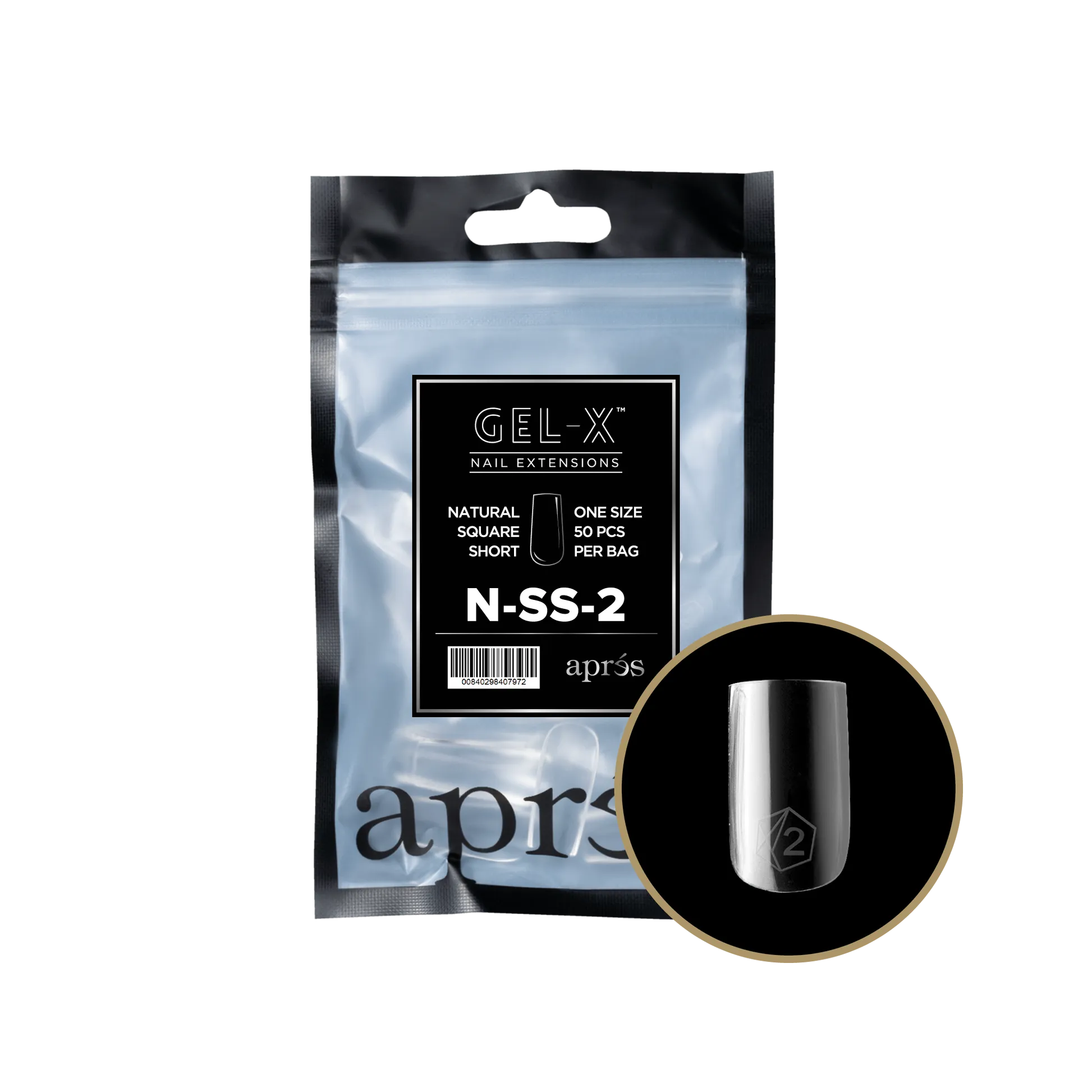Gel-X Natural Square Short 2.0 Refill Bag
