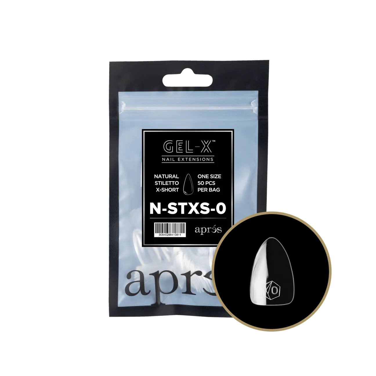 Gel-X Natural Stiletto Extra Short 2.0 Refill Bag