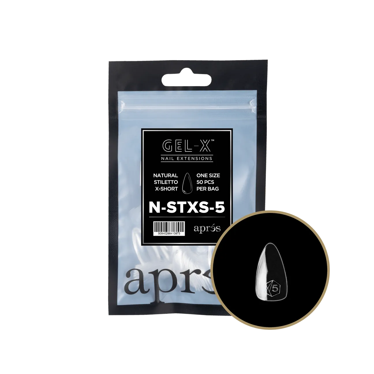Gel-X Natural Stiletto Extra Short 2.0 Refill Bag