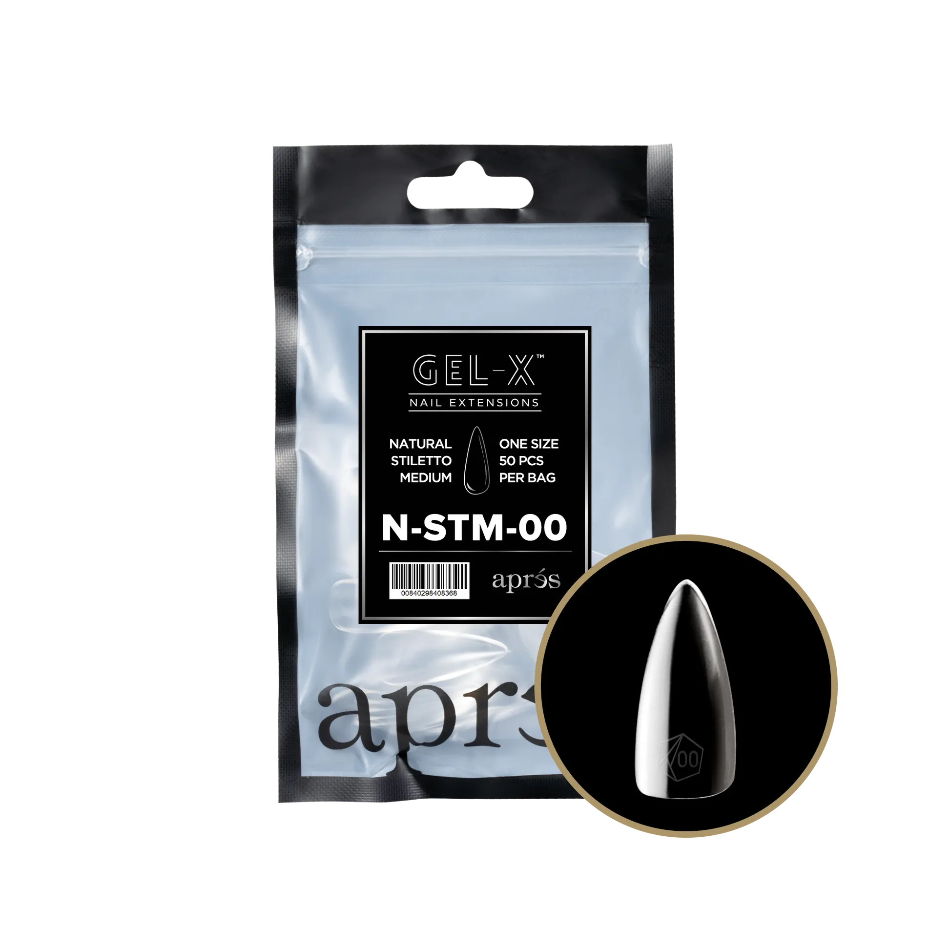 Gel-X Natural Stiletto Medium 2.0 Refill Bag