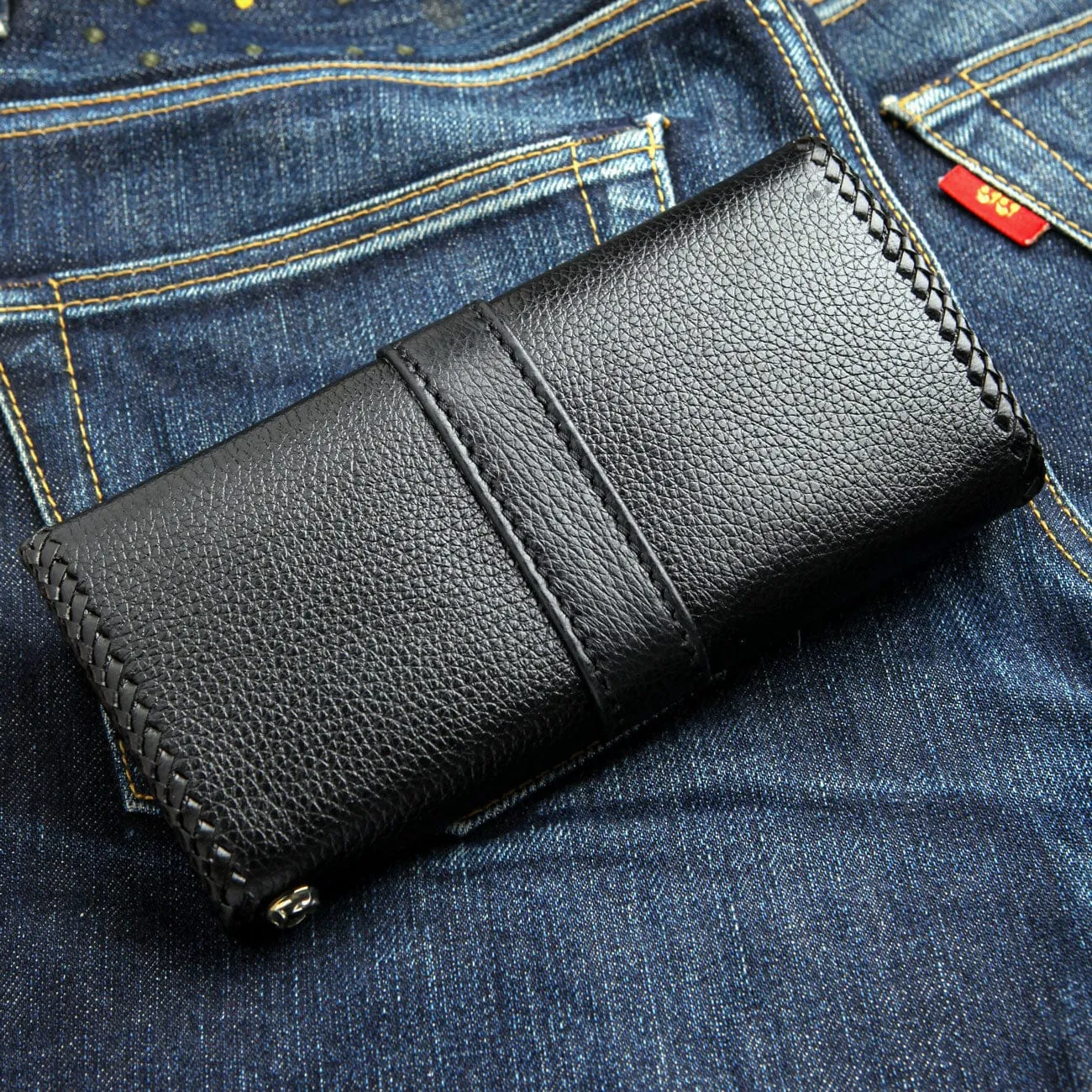 Genuine Leather Scorpion Tattoos Biker Wallet