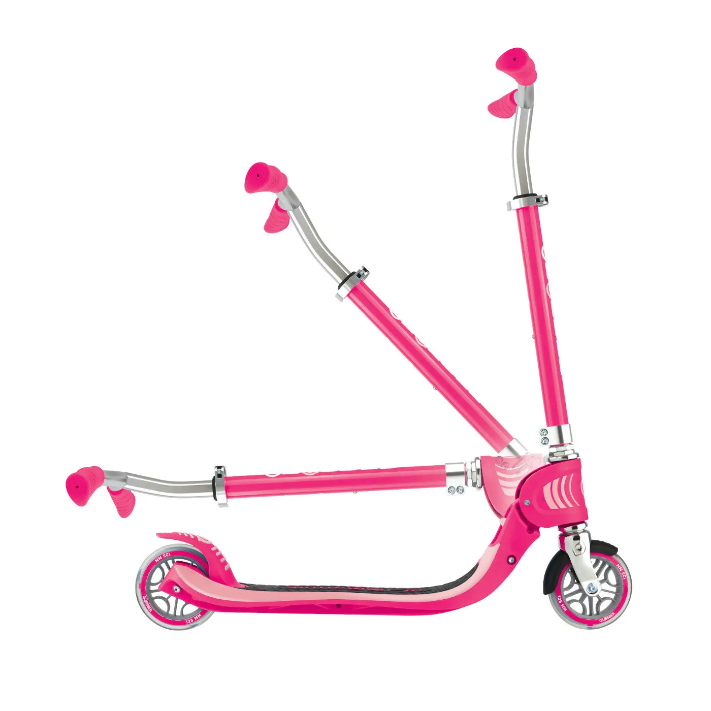 Globber Flow 125 Foldable 2-Wheels Kick Scooter – Fuchsia