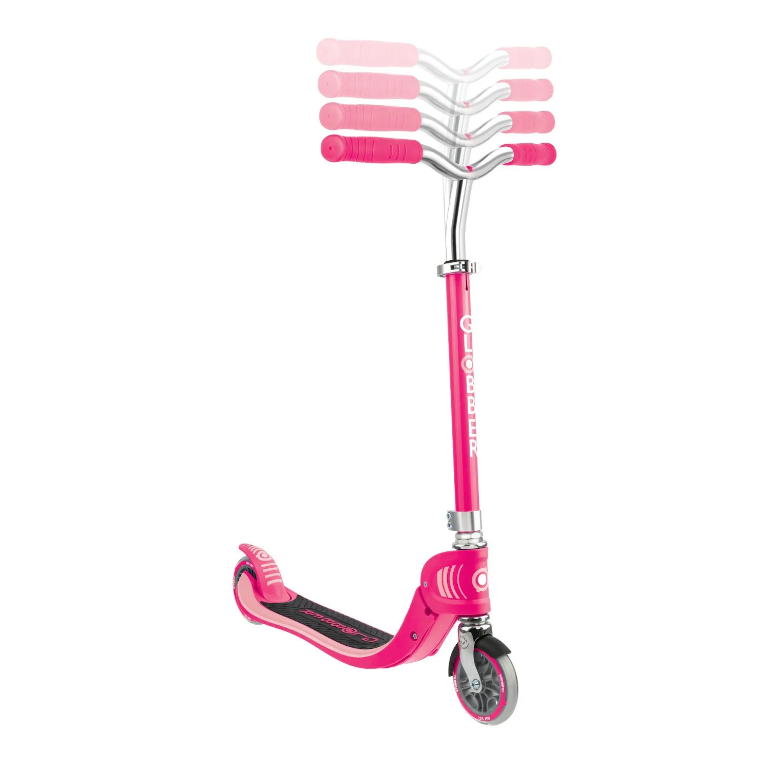 Globber Flow 125 Foldable 2-Wheels Kick Scooter – Fuchsia