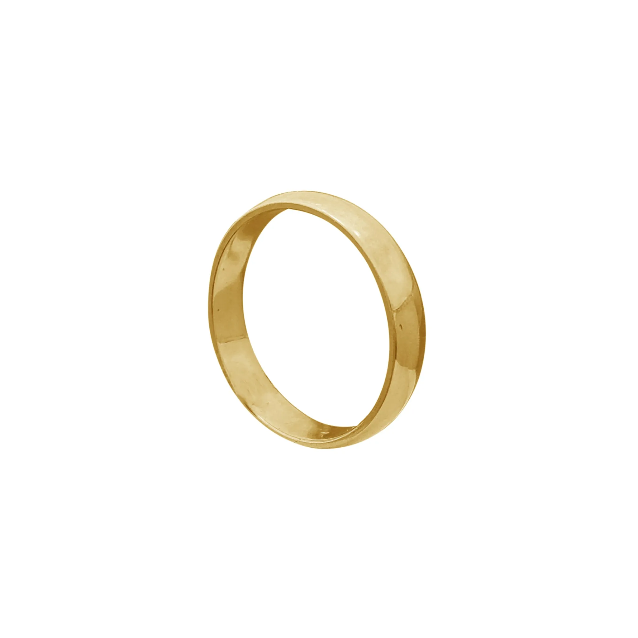 Glossy Wedding Band Ring (10K)