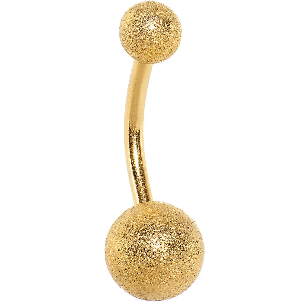 Gold Anodized Sandblasted Belly Ring