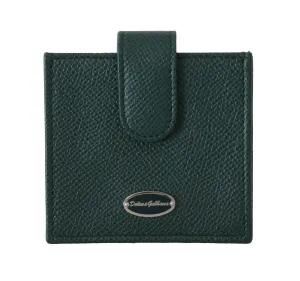 Green Dauphine Leather Condom Pocket Case Holder