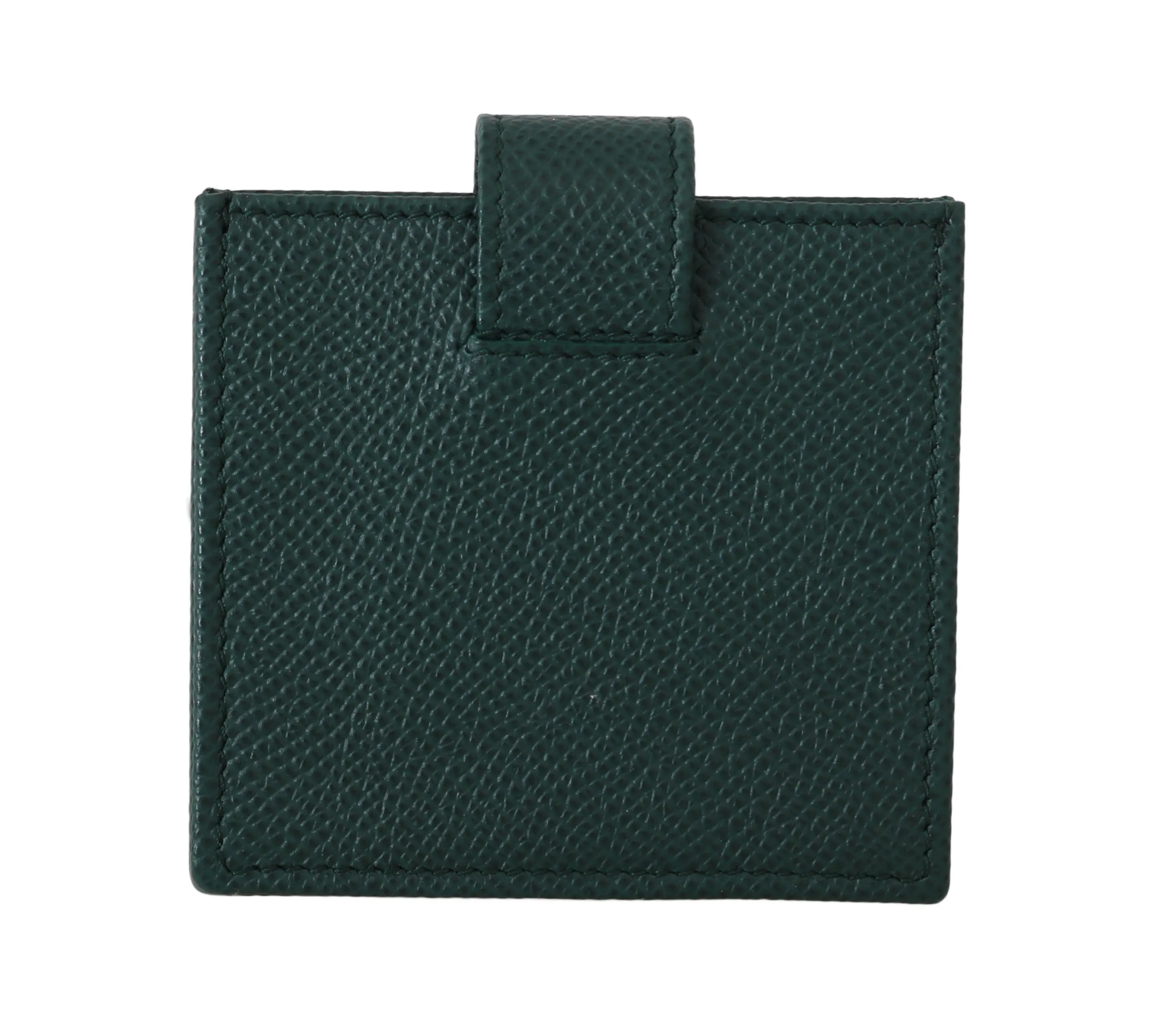 Green Dauphine Leather Condom Pocket Case Holder