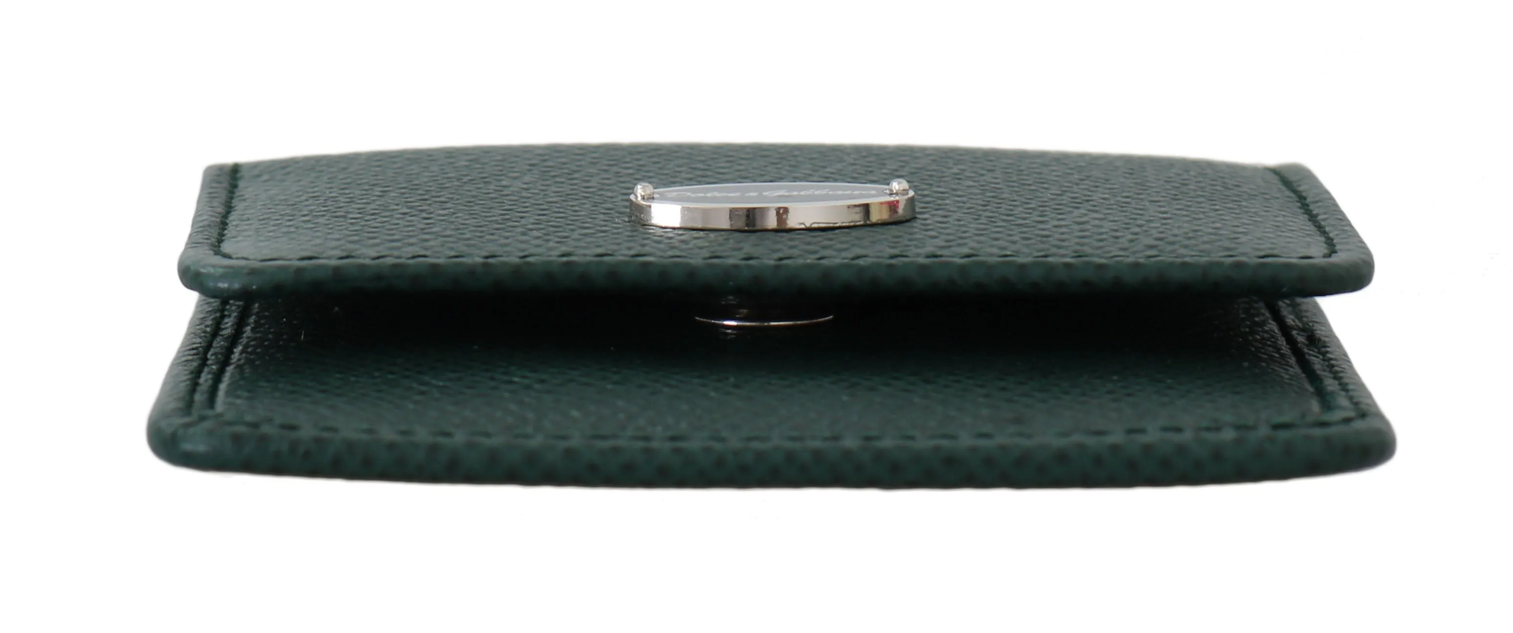 Green Dauphine Leather Condom Pocket Case Holder