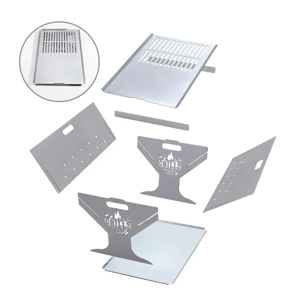 Grillz Fire Pit BBQ Outdoor Folding Cooker