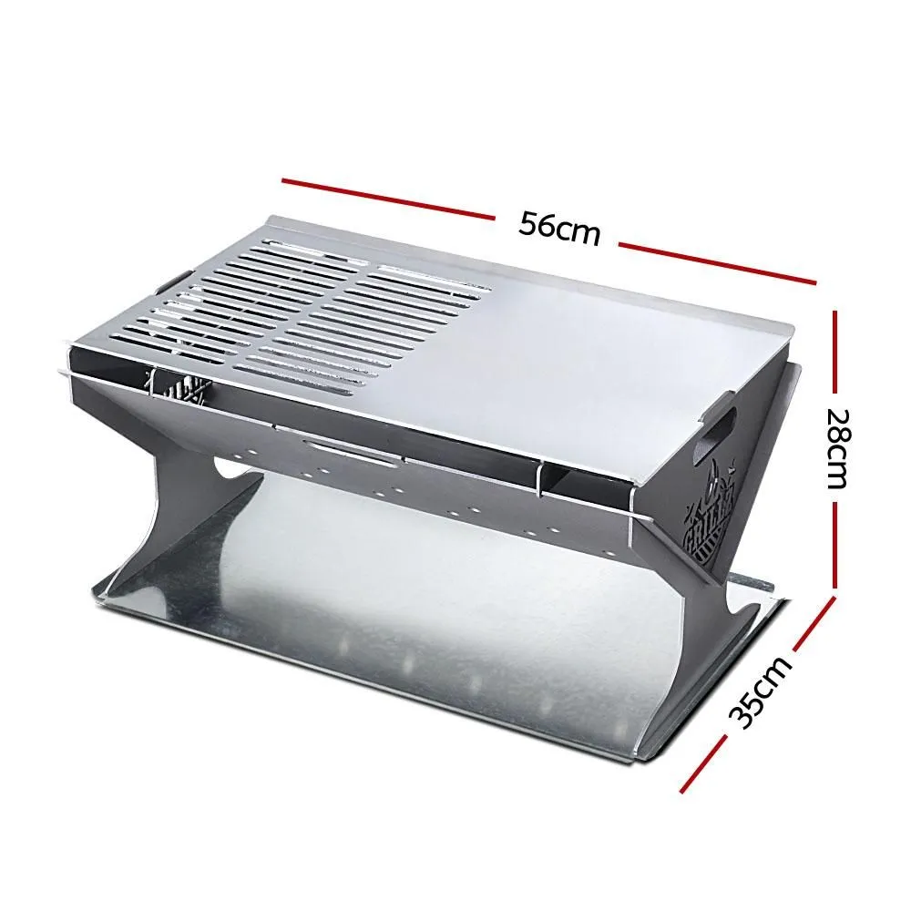 Grillz Fire Pit BBQ Outdoor Folding Cooker