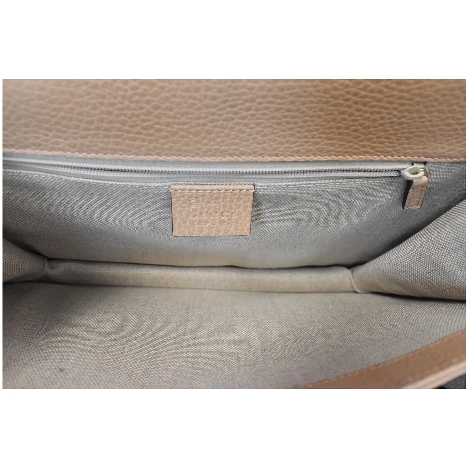 GUCCI Interlocking GG Calfskin Leather Shoulder Bag Brown 510303