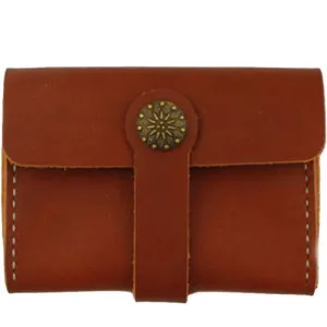 HANDMADE LEATHER CUTE Women Card Change Holder Pouch PERSONALIZED MONOGRAMMED GIFT CUSTOM Coin Wallet Holder