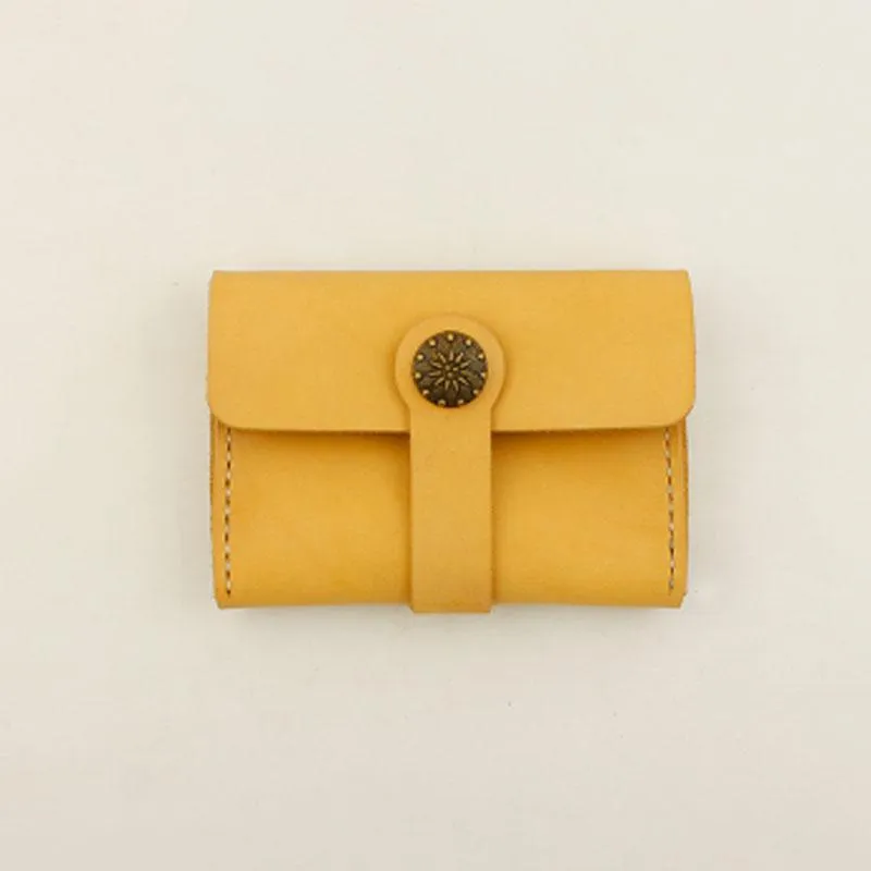 HANDMADE LEATHER CUTE Women Card Change Holder Pouch PERSONALIZED MONOGRAMMED GIFT CUSTOM Coin Wallet Holder