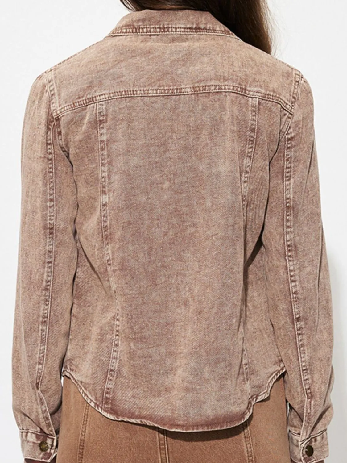 Hazel Blues® |  Button Up Long Sleeve Denim Jacket