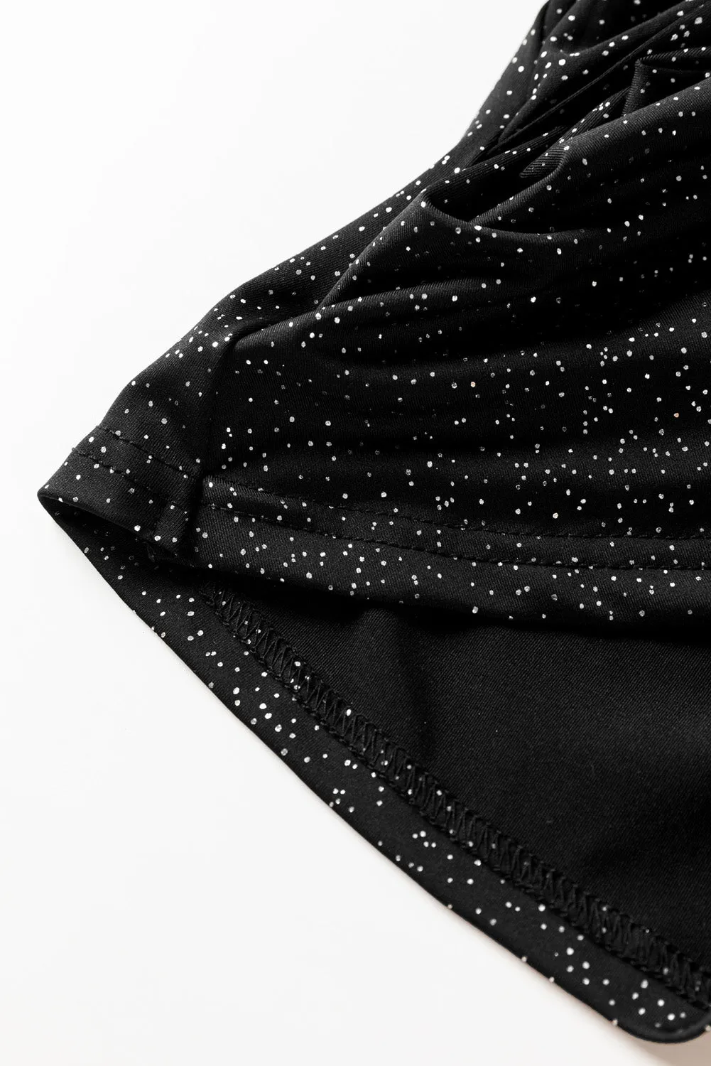 Hazel Blues® |  Glitter Surplice Long Sleeve Blouse