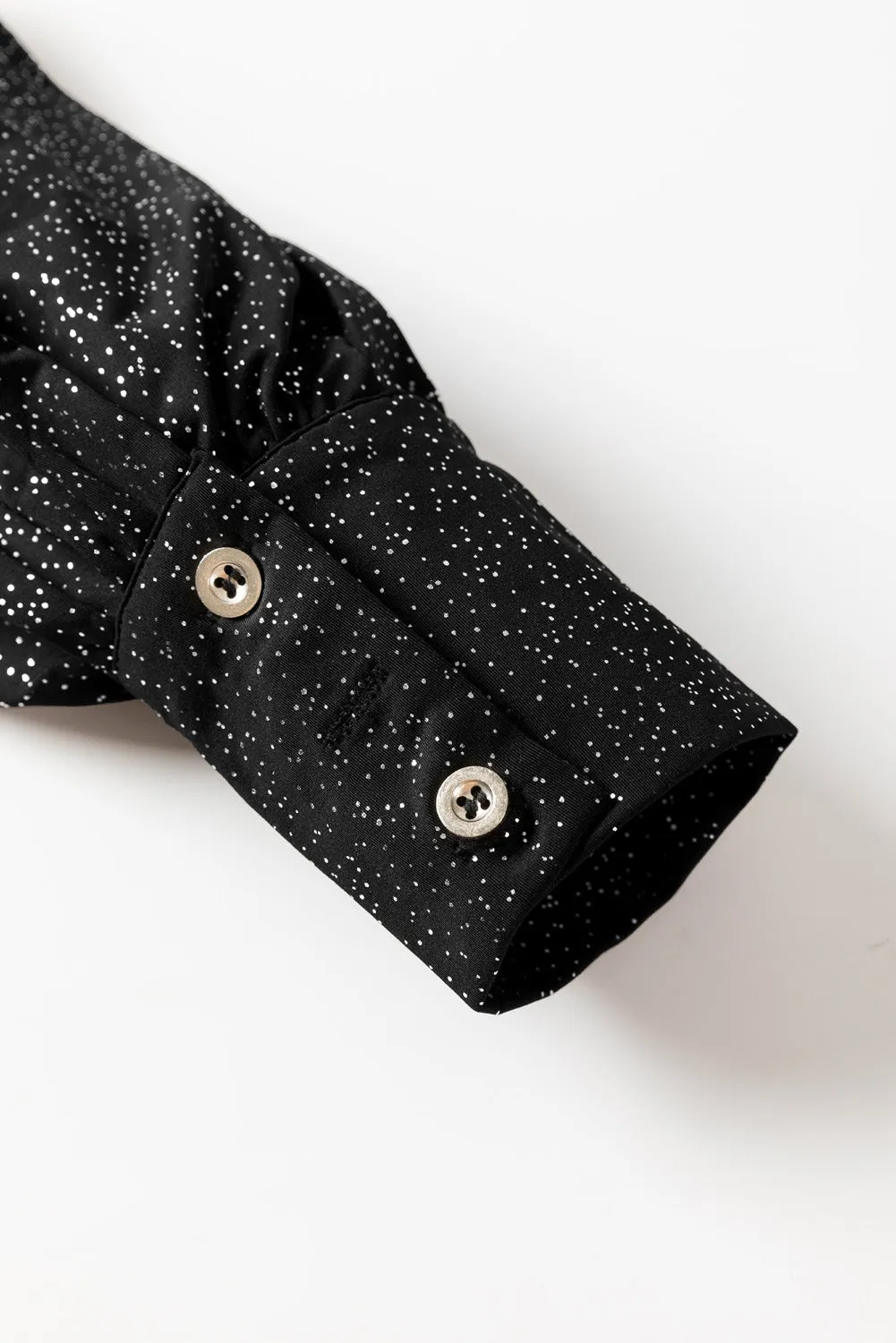 Hazel Blues® |  Glitter Surplice Long Sleeve Blouse