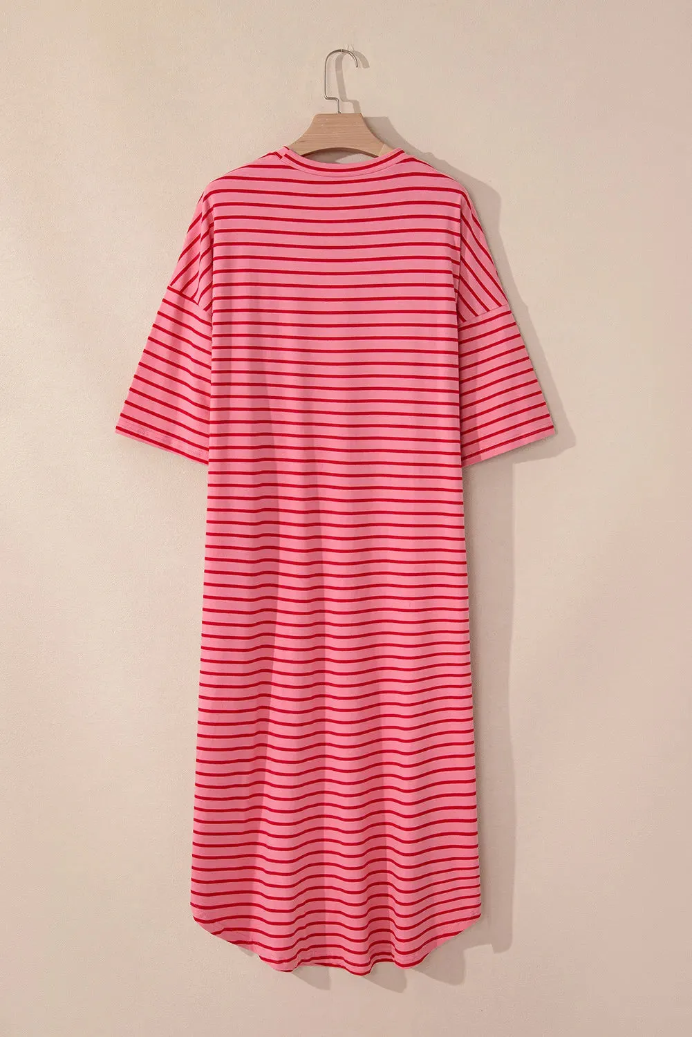 Hazel Blues® |  Pocketed Striped Half Sleeve Tee Dress