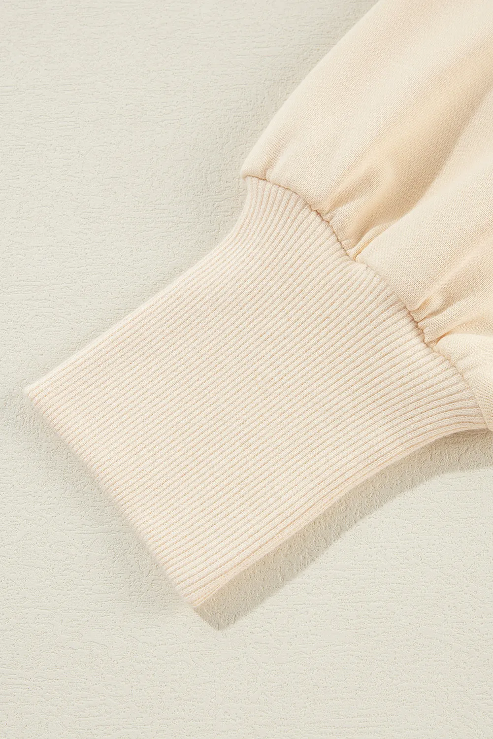 Hazel Blues® |  Striped Johnny Collar Long Sleeve Sweatshirt
