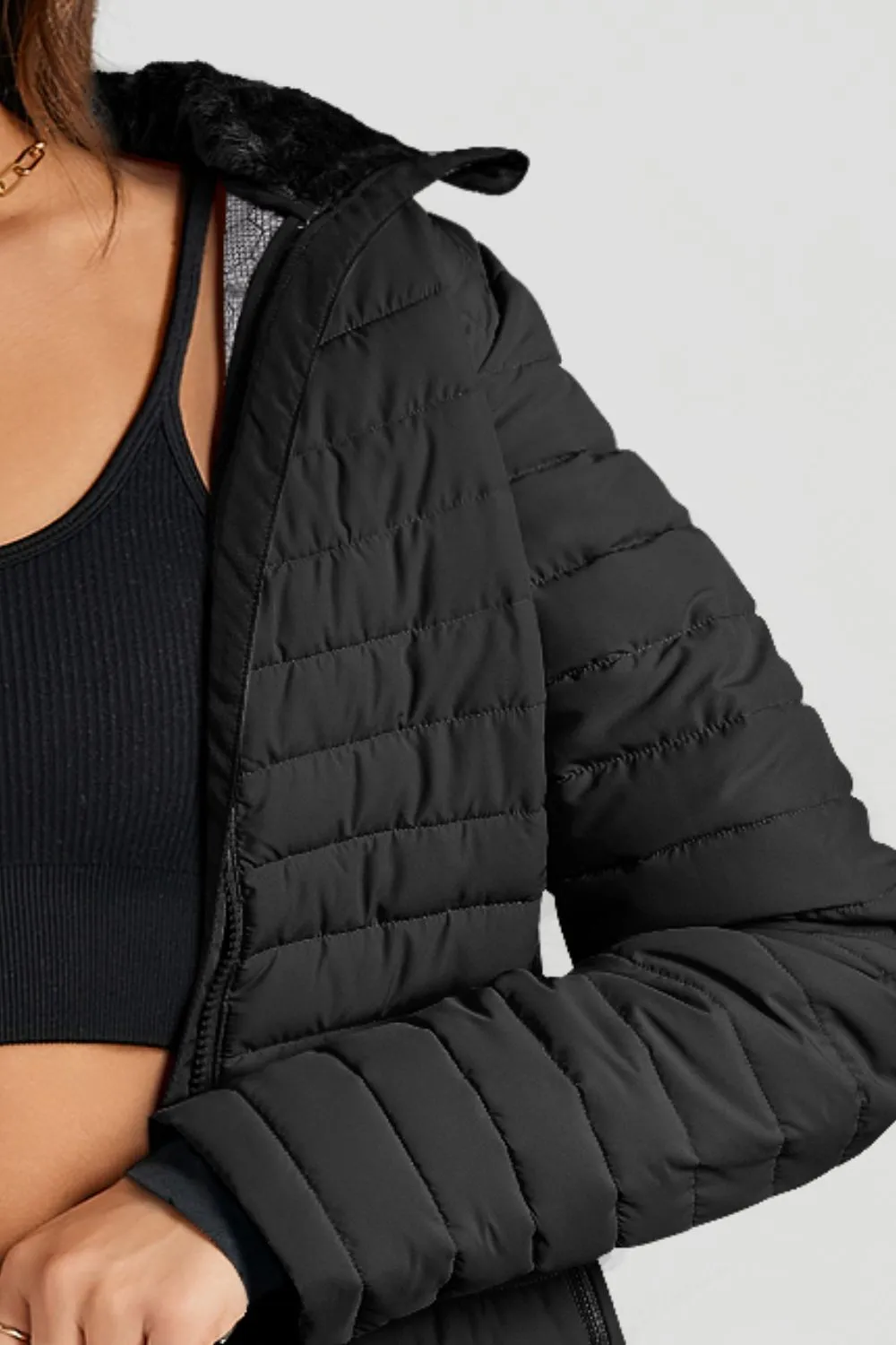 Hazel Blues® |  Turtleneck Zip Up Long Sleeve Jacket