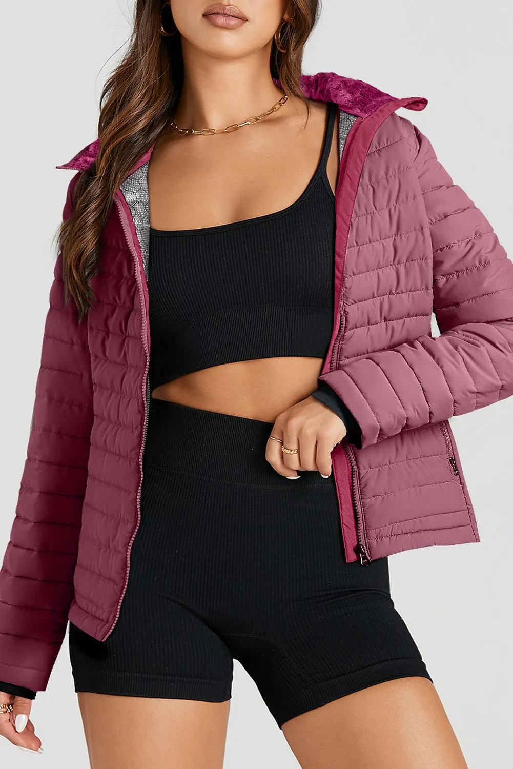 Hazel Blues® |  Turtleneck Zip Up Long Sleeve Jacket