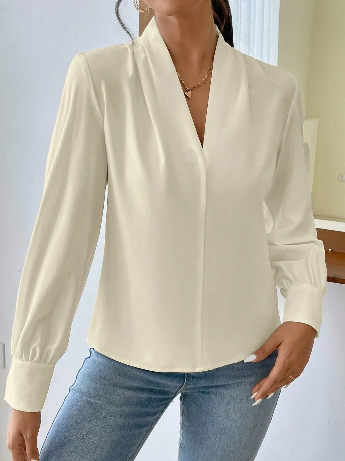 Hazel Blues® |  V Neck Long Sleeve Top