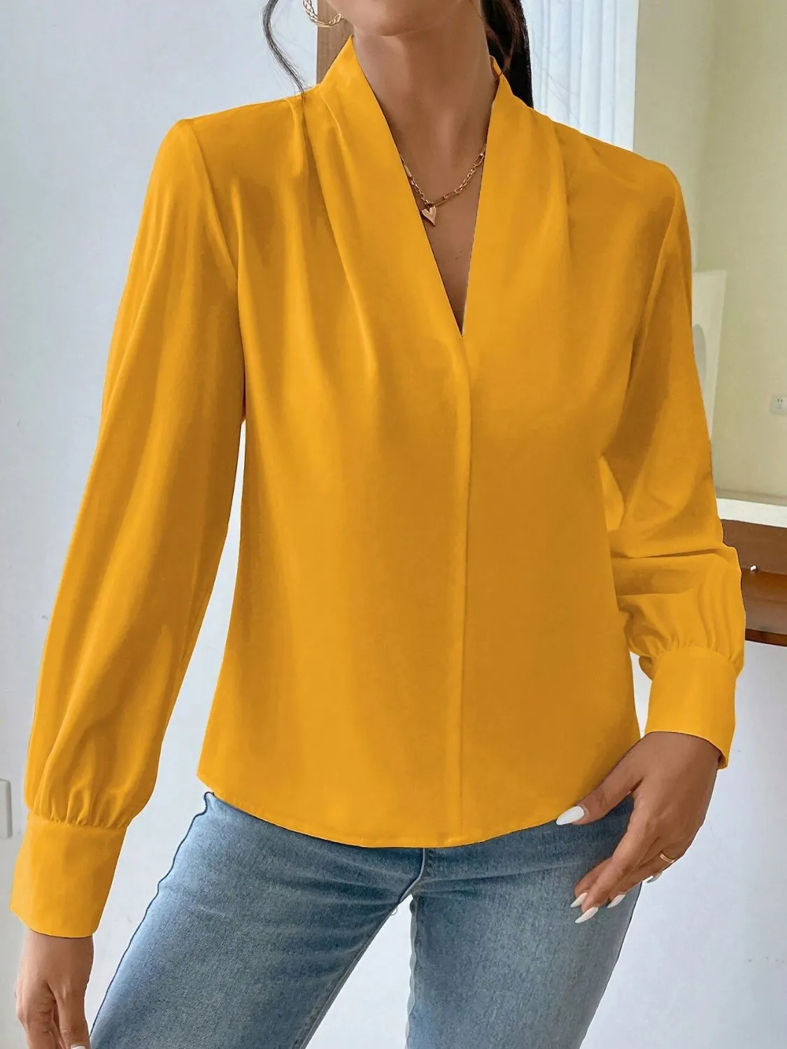 Hazel Blues® |  V Neck Long Sleeve Top