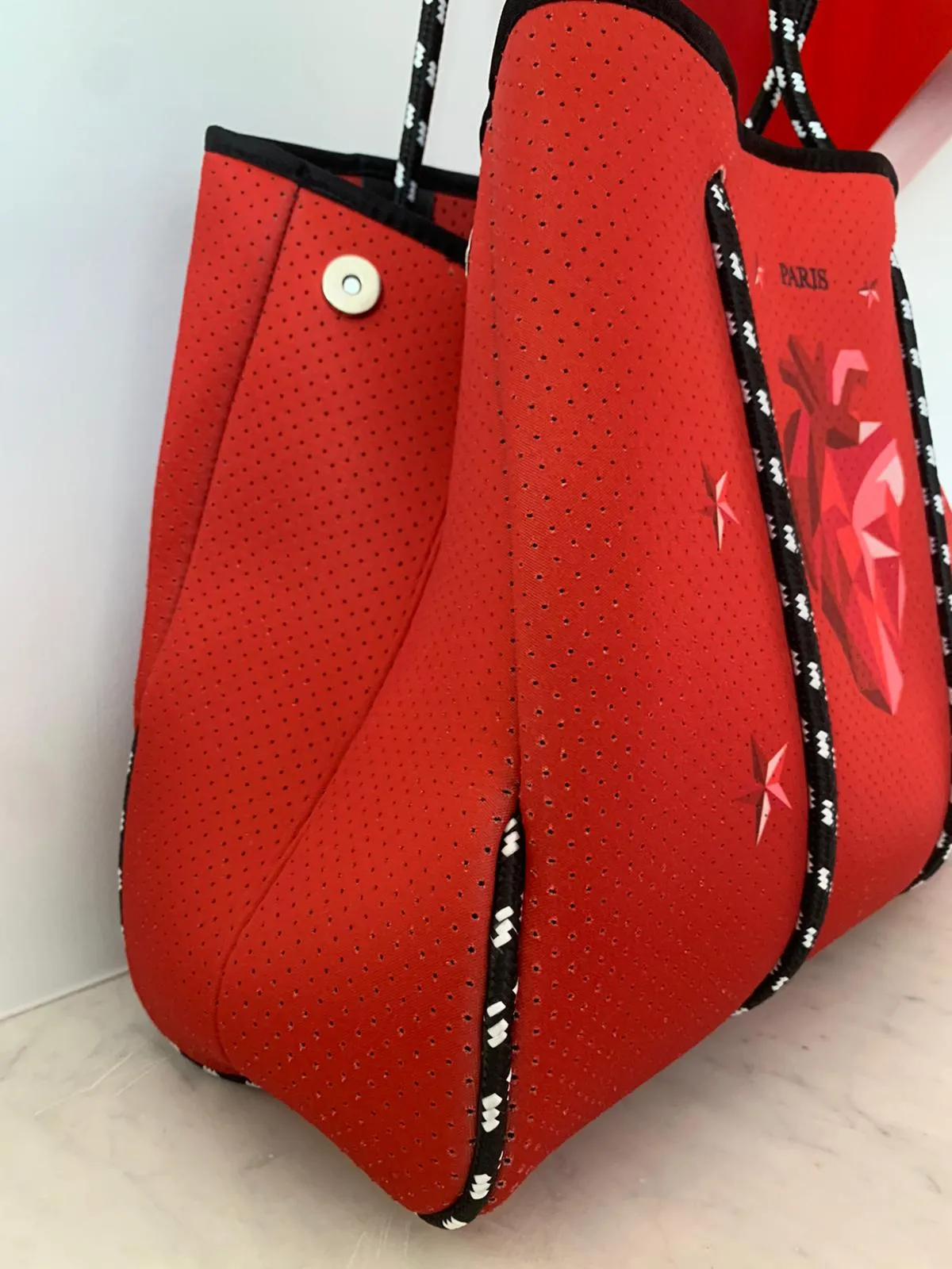 Heart Tote Stars Red