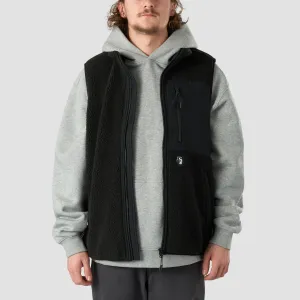 Heathen Coma Fleece Vest Jacket Black
