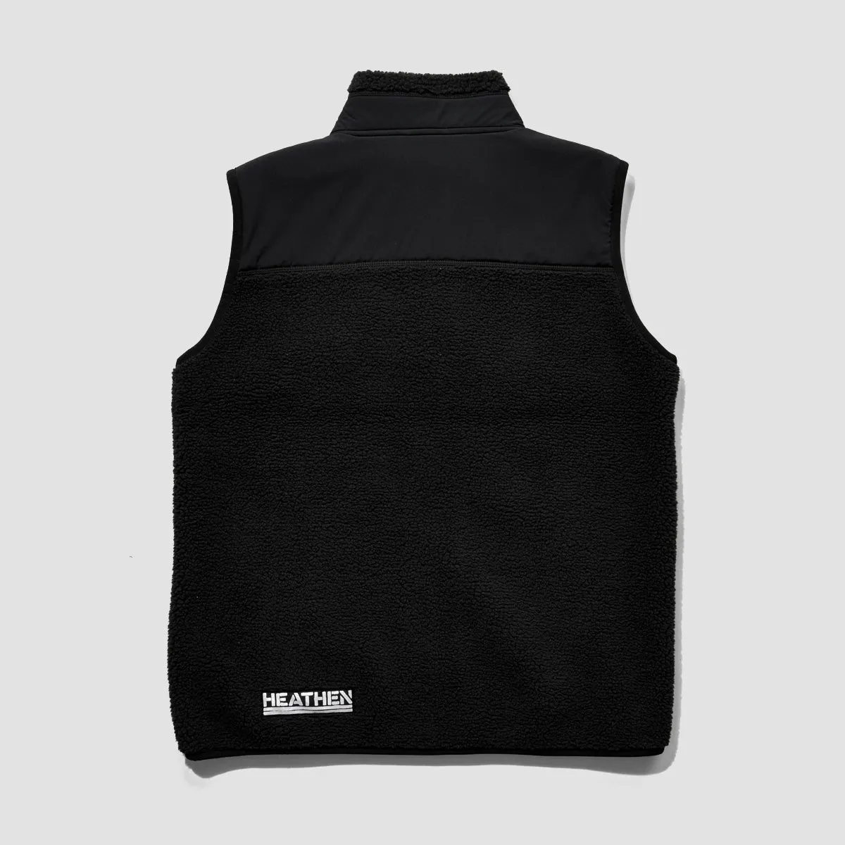 Heathen Coma Fleece Vest Jacket Black