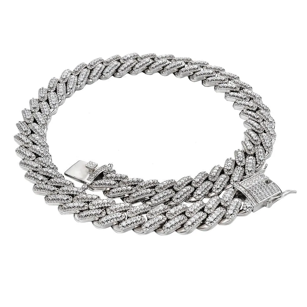 Heavy Miami Cuban Double Layer Booger Bling 18MM Necklace