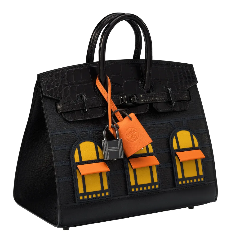 Hermes Birkin 20 So Black Matte Alligator Midnight Faubourg PVD Bag