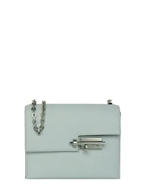 Hermes Blue Brume Chevre Mini Verrou Chaine Bag