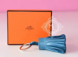 Hermes Blue Cobalt Carmen Keychain Bag Charm