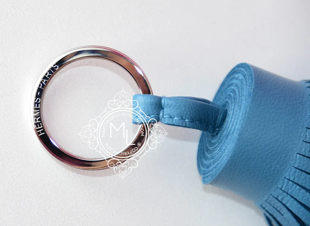 Hermes Blue Cobalt Carmen Keychain Bag Charm