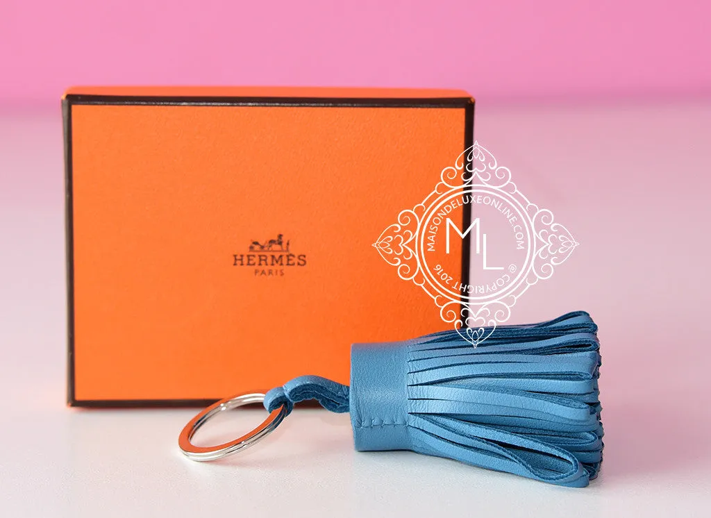 Hermes Blue Cobalt Carmen Keychain Bag Charm