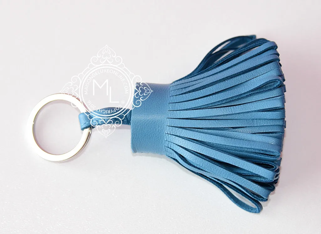 Hermes Blue Cobalt Carmen Keychain Bag Charm