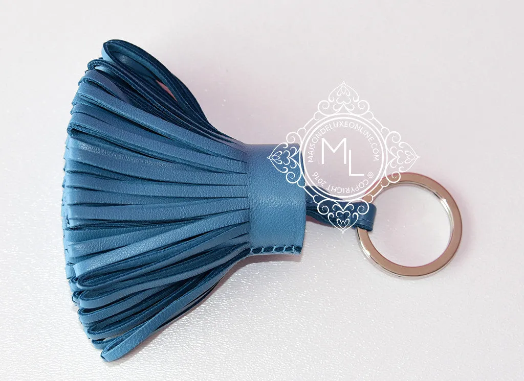 Hermes Blue Cobalt Carmen Keychain Bag Charm
